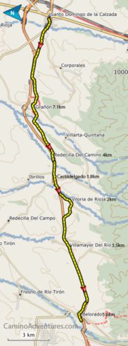 Santo Domingo to Belorado Map