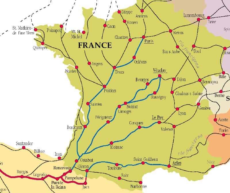 Camino Routes in France