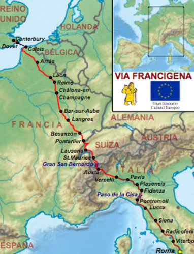 via francigena map