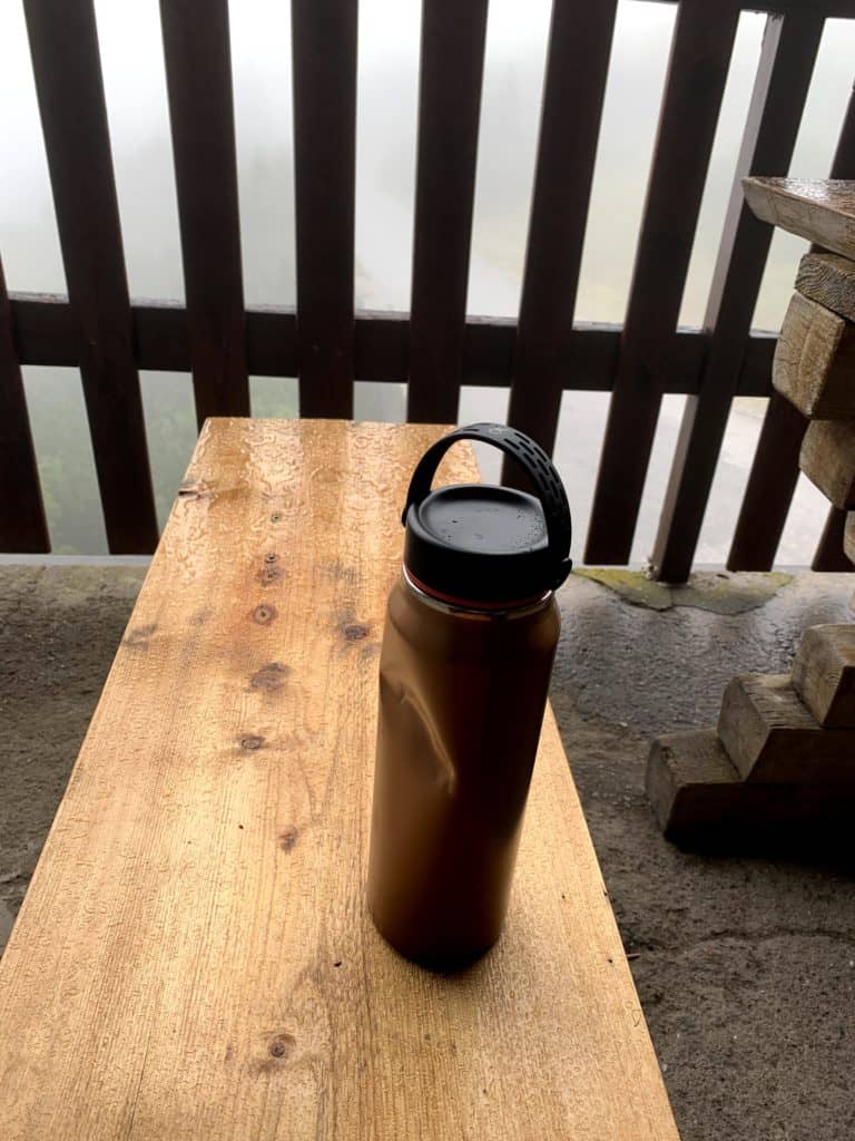 dented Hydro Flask after a drop