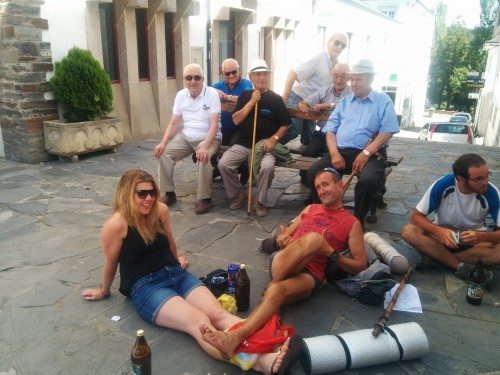 with people at the end of the camino