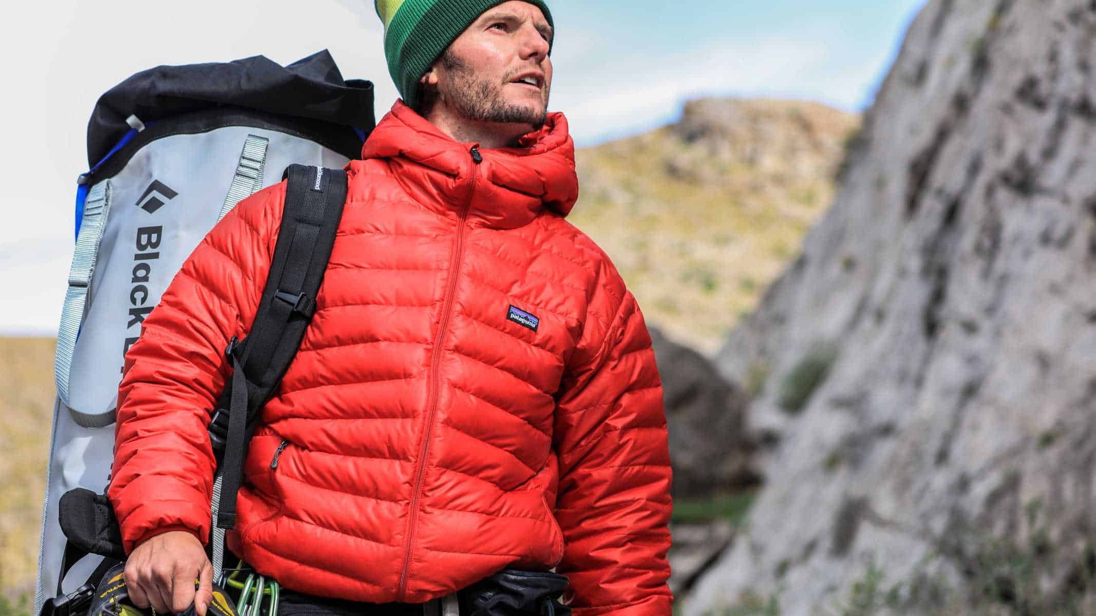 Hiker wearing a Patagonia jacket