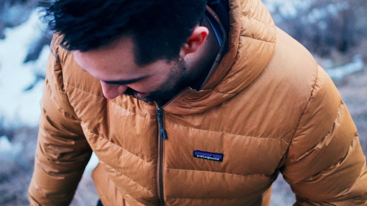 Man hiking in a Patagonia jacket