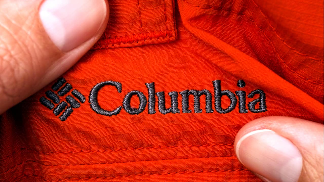 Columbia logo on a jacket