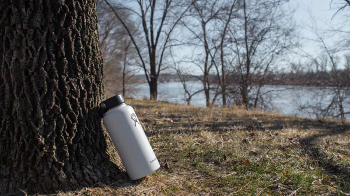 Hydro Flask in an autumn environment
