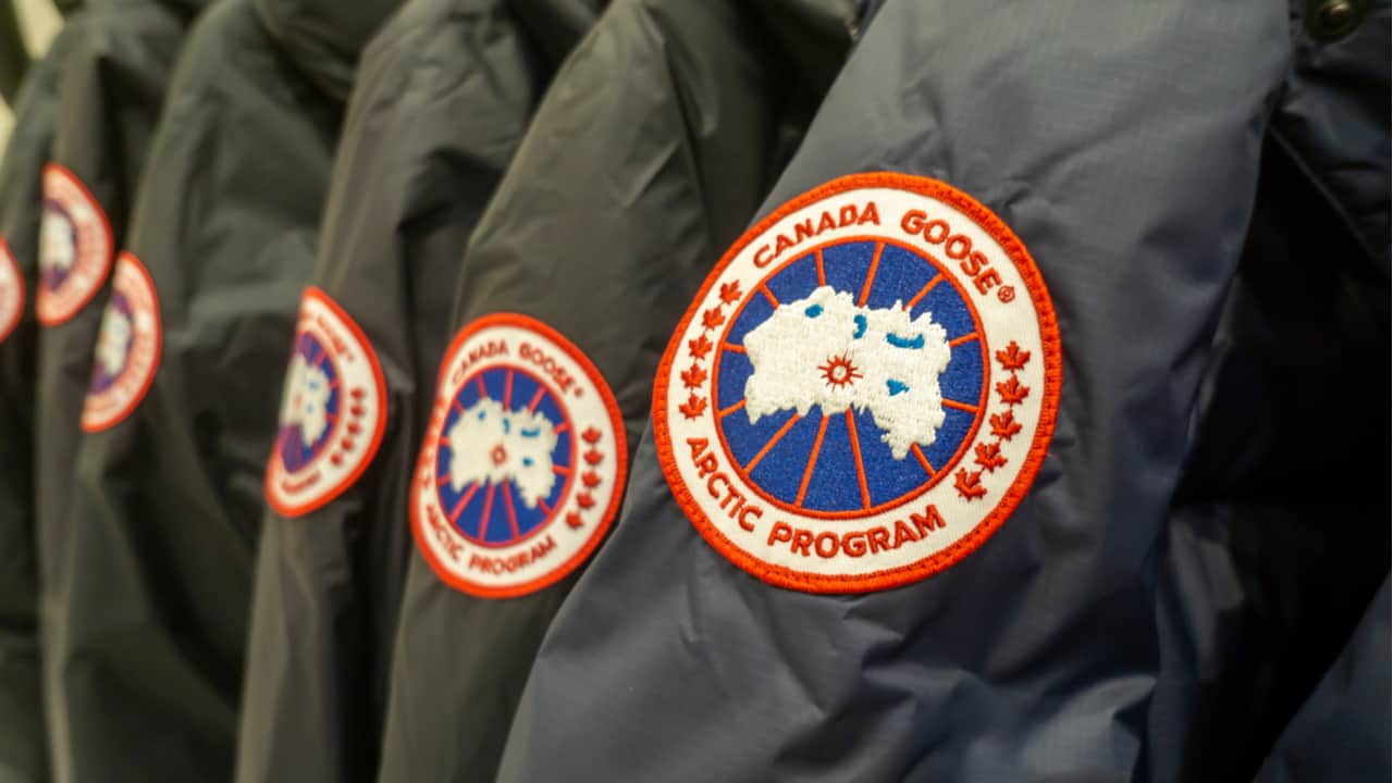 Canada Goose Parkas in a store