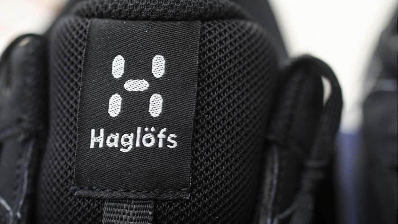 Closeup of a Haglofs shoe