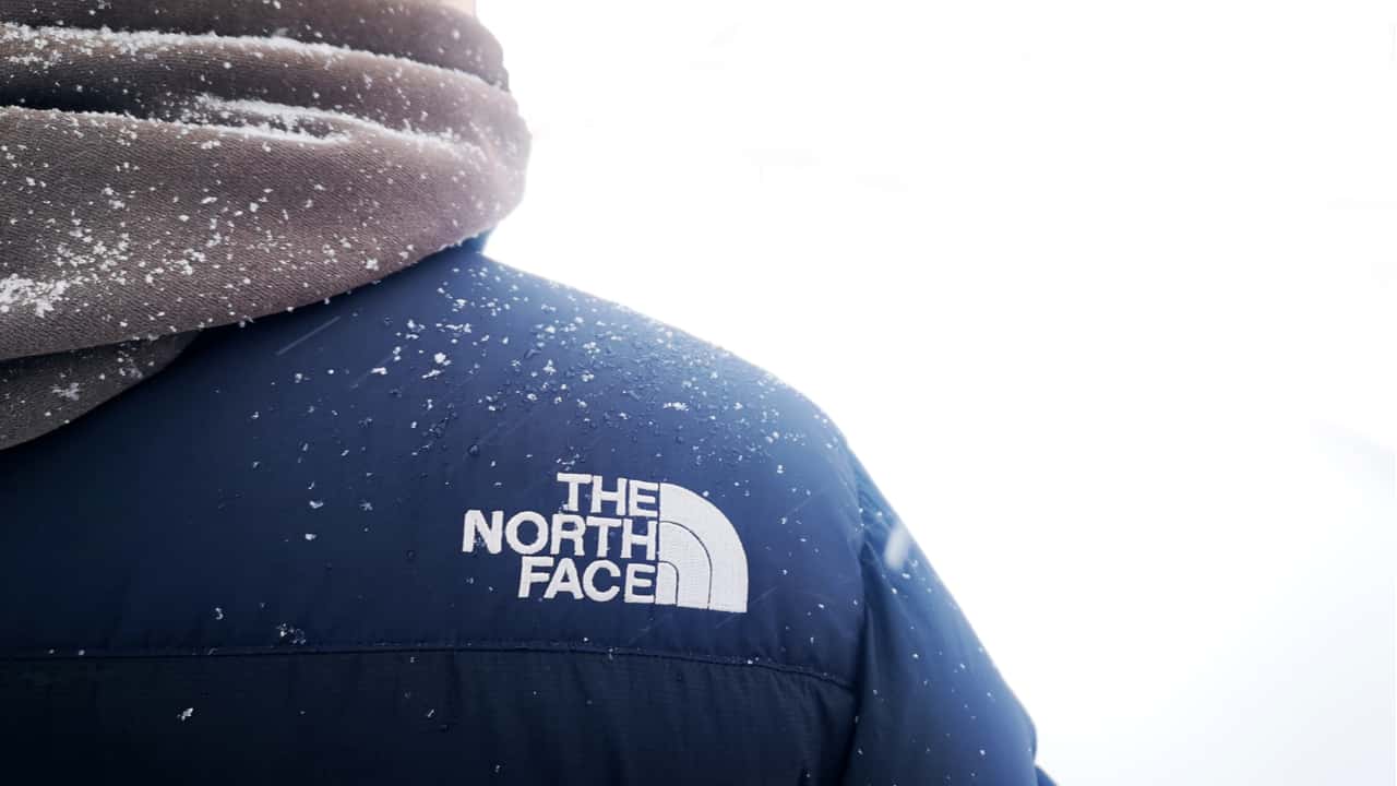 Hiker in North Face jacket