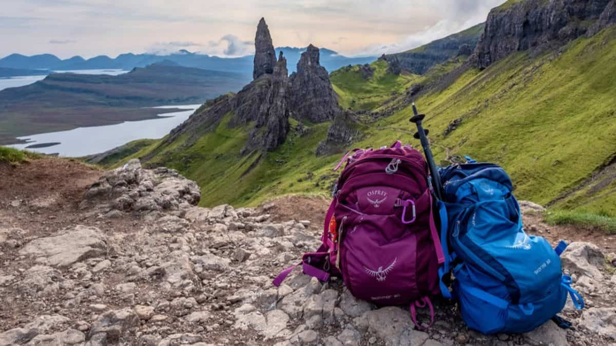 Backpacks in Scottish nature