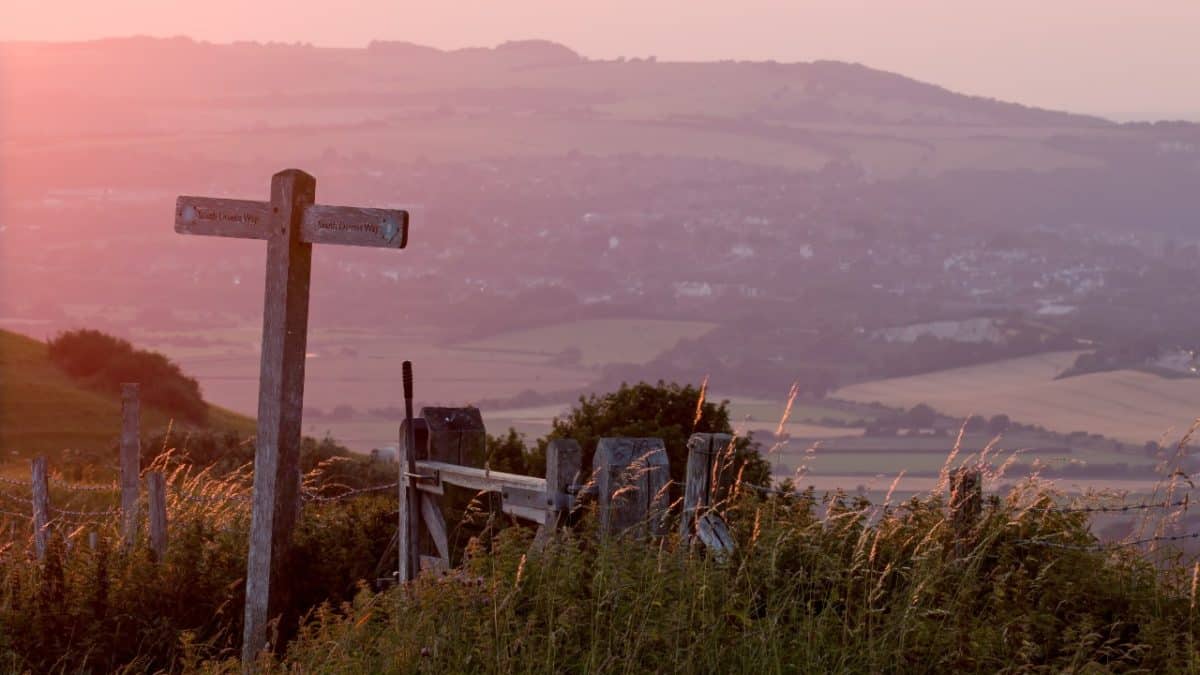 Sunset on the South Downs Way