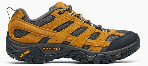 Gold Merrell vent shoes