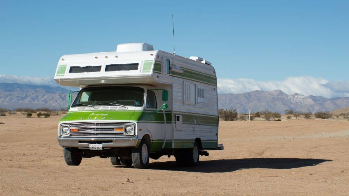 RV Camper in a desert