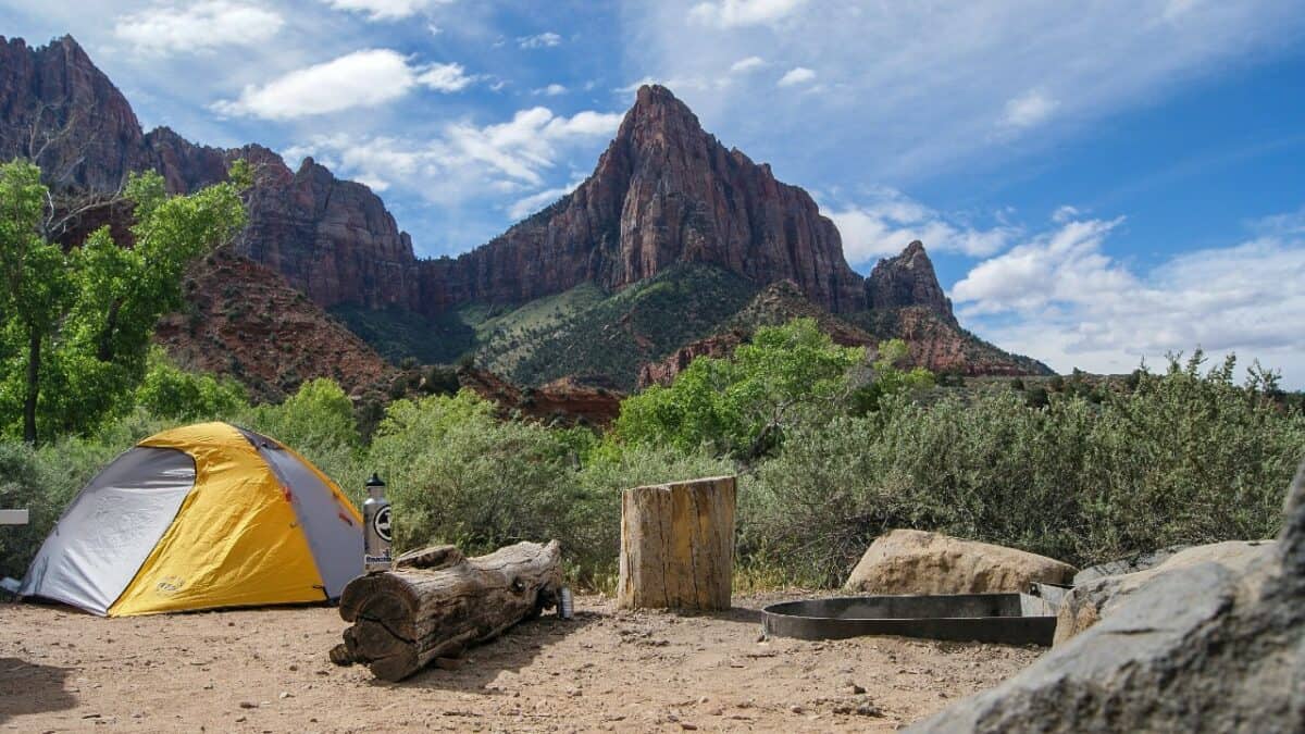 Tent in Utah Campsite