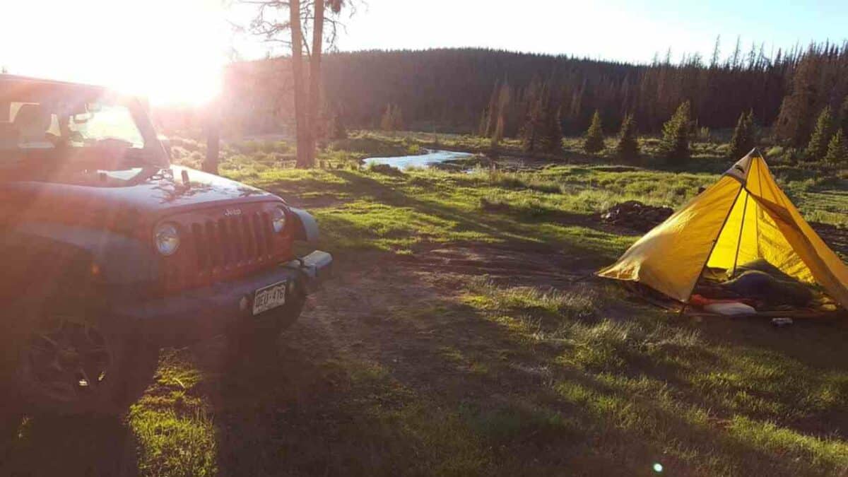  Tent camping in Colorado in the summer