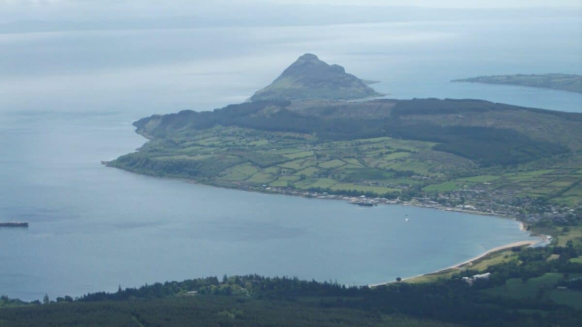Brodick Bay as seen from Goatfell
