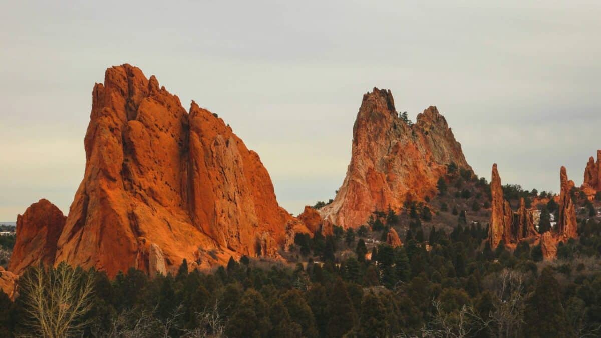 Sunset at the Garden of the Gods, Pikes Peak