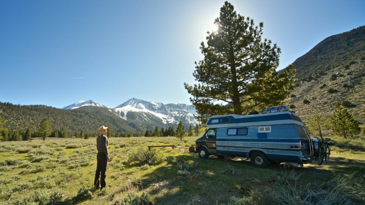 A van and a camper in Yosemite National Park
