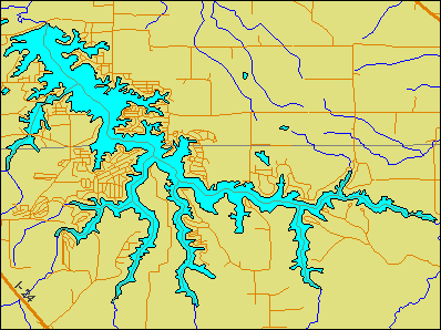 Map of Lake of Egypt in Illinois