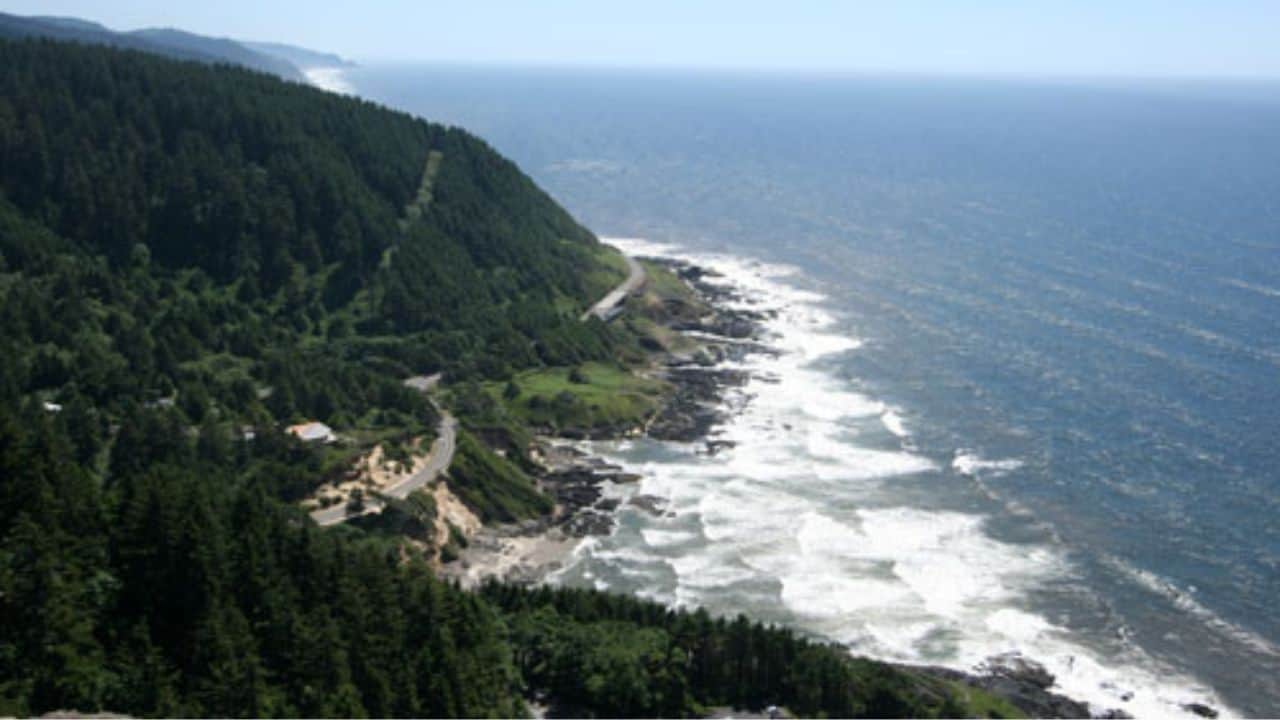 Cape Perpetua Whispering Spruce view in Siuslaw National Forest