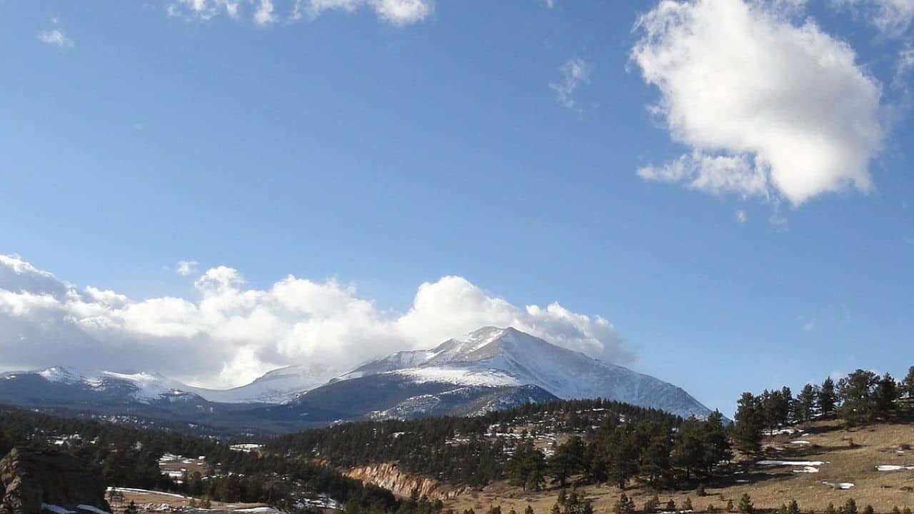 Snowy mountain top near Allenspark, Colorado