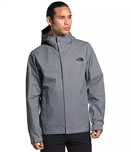 THE NORTH FACE Men’s Venture 2 Waterproof Hooded Rain Jacket (Standard and Big & Tall Size), Mid Grey/Mid Grey/TNF Black, Small