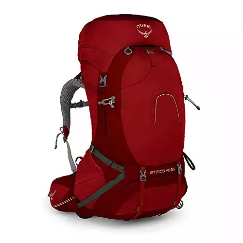 Osprey Atmos Ag 65 Backpack, Rigby Red, Small