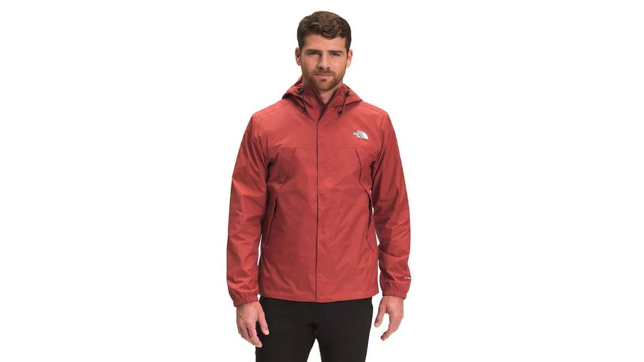 A bearded man wearing a red North Face jacket