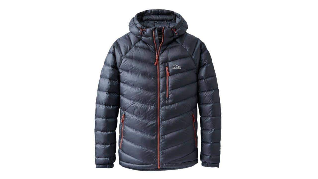 A black and red L.L. Bean insulated jacket