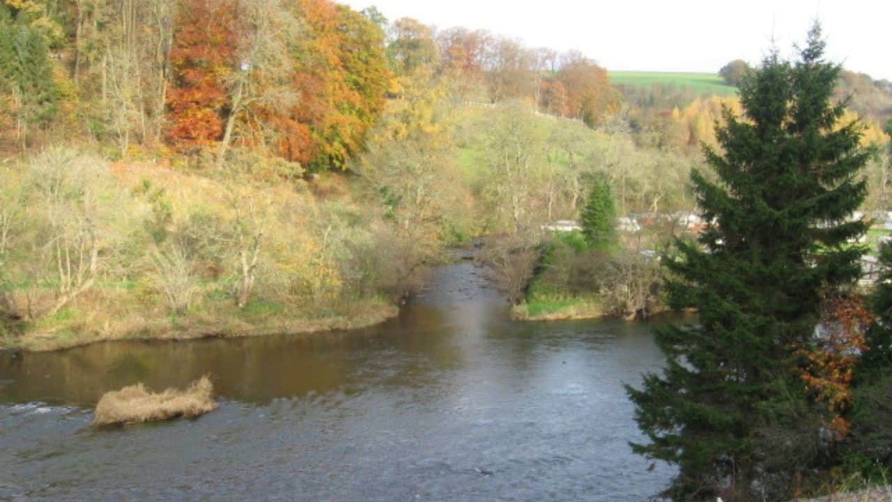 The river of Mouse Water near the village of Kirkfieldbank